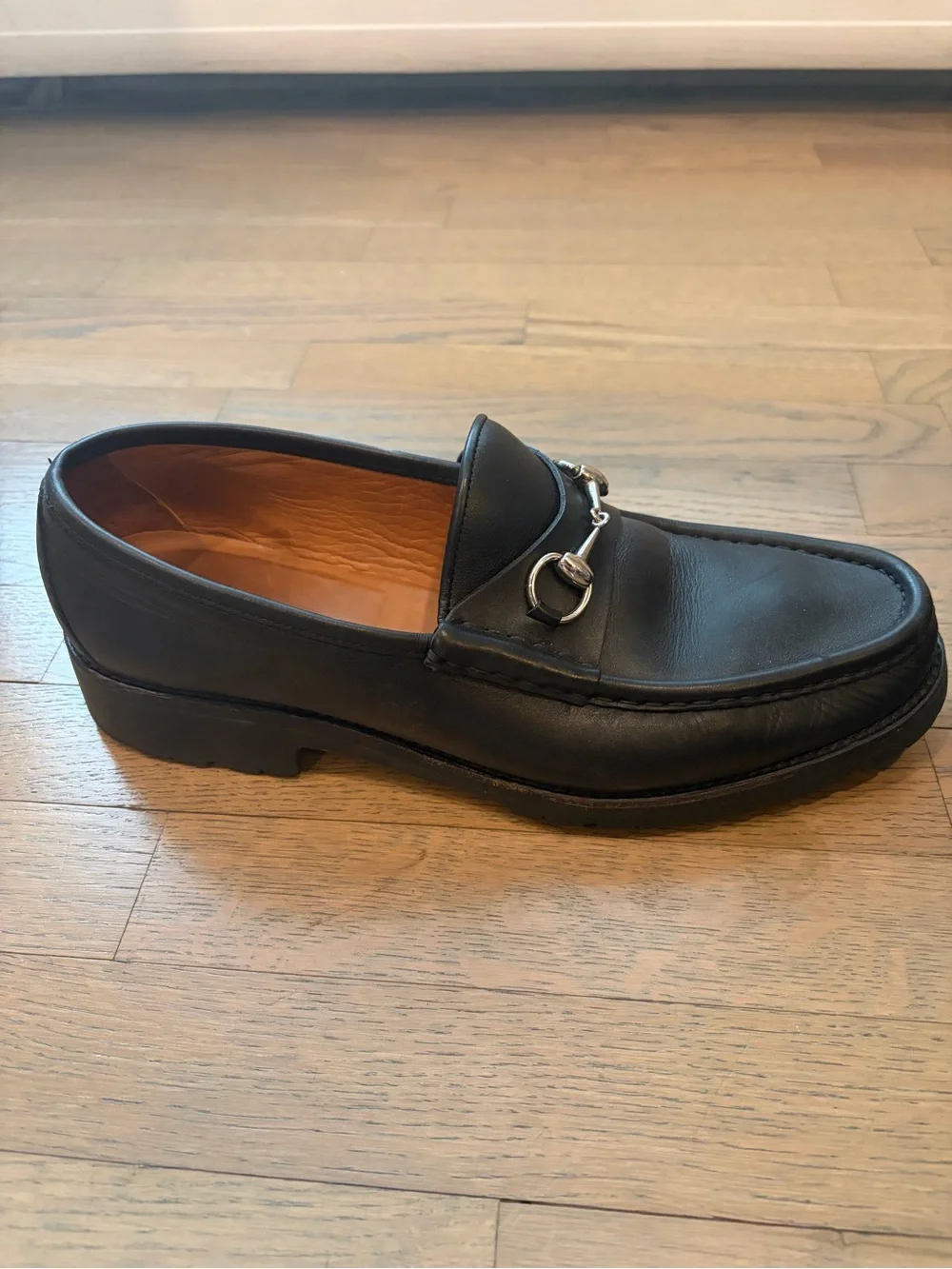 Gucci Men's Black Leather Loafers